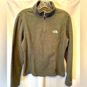 North Face TKA 100 Women’s Size Medium Gray Fleece Pullover Quarter Zip